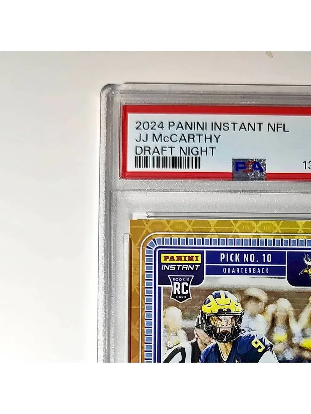 J.J. McCarthy 2023 Panini Instant Draft Night #NFLDN-1 PSA 9 Mint